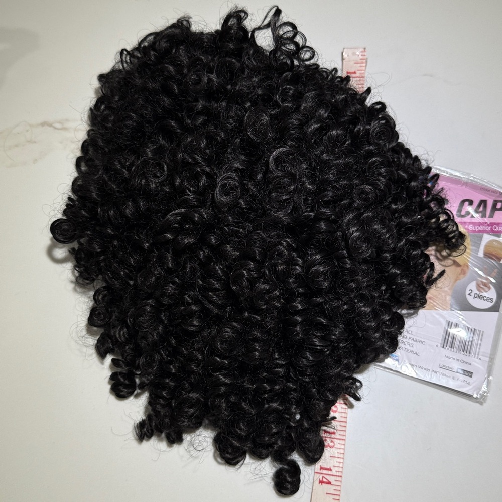 HAIR, 14-15” Water Wave Afro Curly, Black - Picture 7 of 8